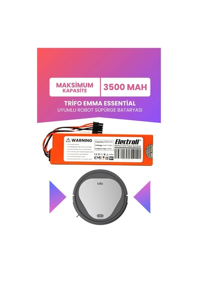 Trifo Emma Essential Batarya Maksimum Kapasite 3500mah Pil Robot Süpürge Bataryası