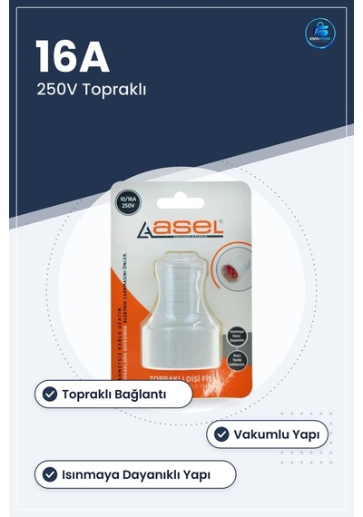 Vakumlu Topraklı Dişi Fiş /16a 250v Elektrik Bağlantı Fişi Kablo