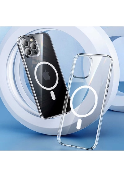 Benks Apple Uyumlu iPhone 13 Pro Max Kılıf Wireless Magnetik Benks Crystal Series With Magnetic Clear Kapak ZORE-219651