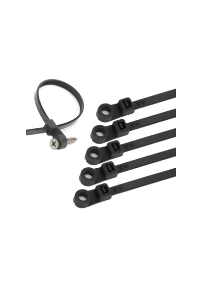 Delikli Vida Kablo Bağı Plastik Kelepçe 100'lü Paket - Siyah, 3.6x150mm 0.45 - Beyaz - Düz - 100m
