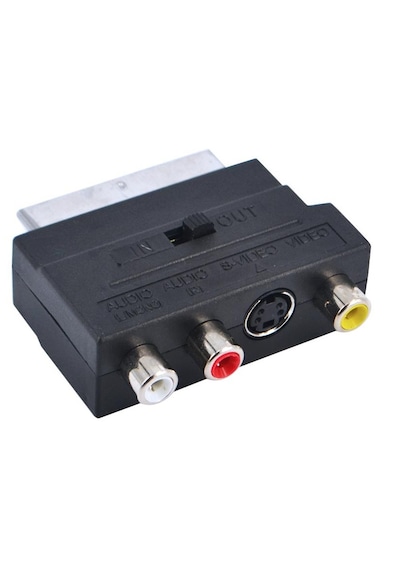 Alfais 4815 Scart To Rca Skart Tos Av Svideo Çevirici Dönüştürücü Adaptör
