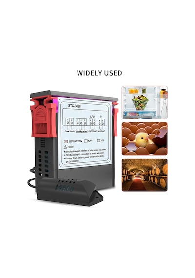 Stc-3028 Isı Ve Nem Ölçer Termostat Çift Ekran 220V N11.3810