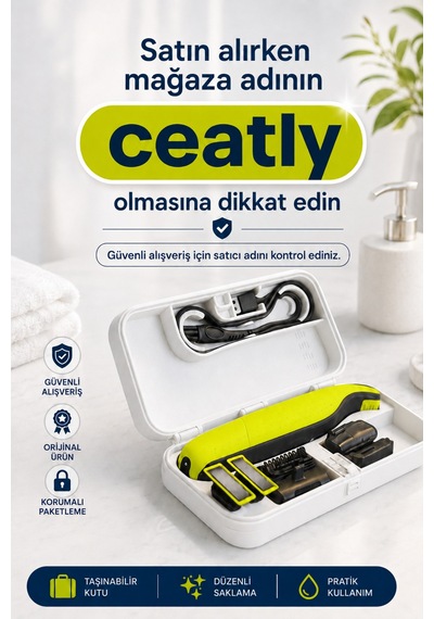 Oneblade Tıraş Makinesi Kutusu Dayanıklı Saklama Ve Koruma Çantası Beyaz