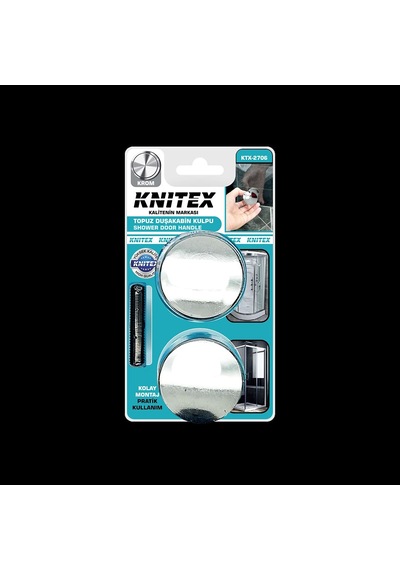 Duşakabin Kulpu Topuz Krom Kaplama Abs 2'li 4-10mm Cam, 10mm Delik Çok Renkli