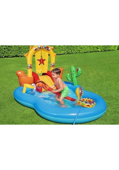 Bestway Vahşi Batı Oyun Havuzu 264 x 188 x 140 CM 53118 Çok Renkli