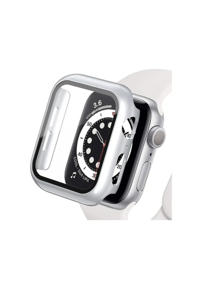Apple Watch Ultra 49mm Uyumlu Camlı Kasa Ekran Koruyucu - Gümüş