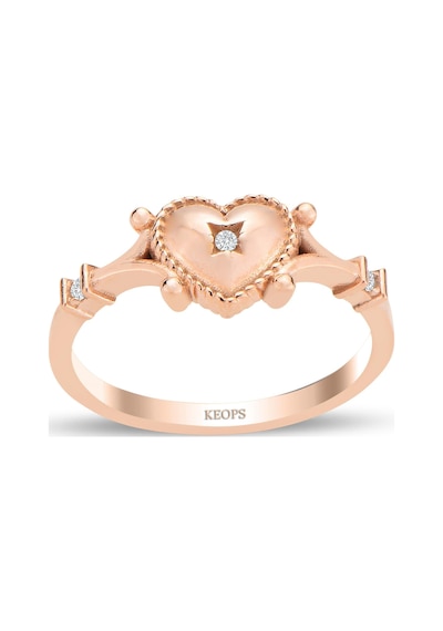 Pırlanta Kardia Yüzük - Idl Sertifikalı Rose Gold