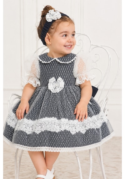 Babyhola Dantel Detay Özel Tasarım Kız Bebek Çocuk Abiye Elbise Saç Bandı Mevlüt Doğum Günü Set 7029 Lacivert Babyhola Dantel Detay Özel Tasarım Kız Bebek Çocuk Abiye Elbise Saç Bandı Mevlüt Doğum Günü Set 7029 Lacivert