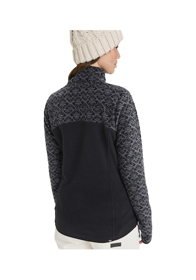 Roxy Kadın Polar Sayna Half Zip Siyah Renkli Renkli Çok Renkli