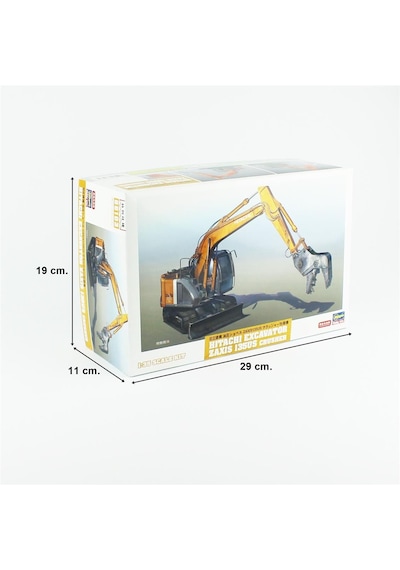 Hasegawa 66103 1/35 Ölçek, Hitachi Excavator Zaxis 135us Crusher, Plastik Model Kiti