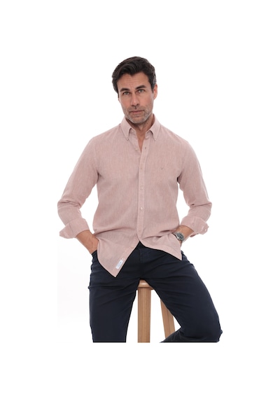 Slim Fit Uzun Kol Yaka Düğmeli Nefes Alan Keten Hediye Kutulu Erkek Gömlek Fs-004548 - Koyu Bej-3224 Slim Fit Uzun Kol Yaka Düğmeli Nefes Alan Keten Hediye Kutulu Erkek Gömlek Fs-004548 - Koyu Bej-3224