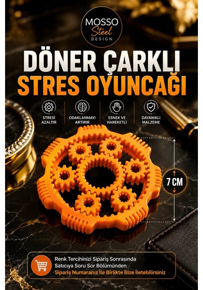 Döner Çarklı Stres Oyuncağı Hareketli Fidget Oyuncak