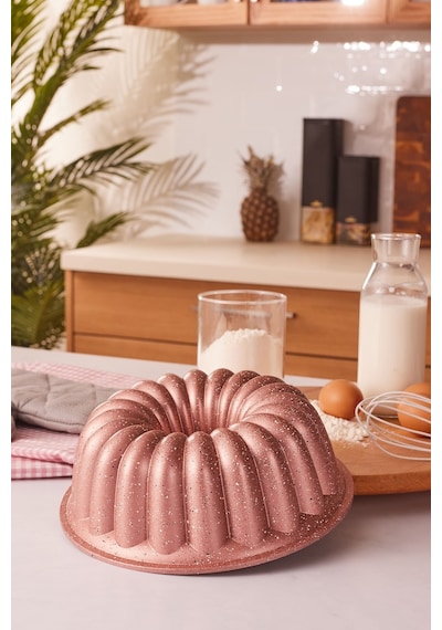 Emsan Arya Döküm Kek Kalıbı 24 CM Golden Pink