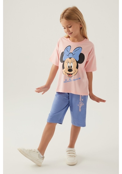 Minnie Mouse Smile Somon Kız Çocuk Kapri Takım 5274-42767 Somon