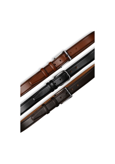 Mft Leather Hakiki Deri Erkek Kemer Dikişli, 3,5cm, Taba 7456 Taba