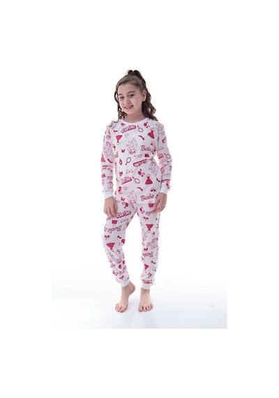 Kız Çocuk Baskılı Pamuklu Pijama Takımı Rahat, Nefes Alan, Yumuşak Kumaşlı Uyku Takımı Beyaz Kız Çocuk Baskılı Pamuklu Pijama Takımı Rahat, Nefes Alan, Yumuşak Kumaşlı Uyku Takımı Beyaz