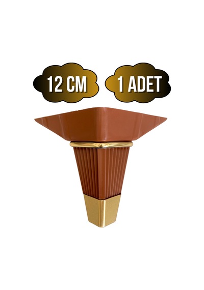 İrem Kahverengi Altın 12cm Plastik Ayak Mobilya Masa Ve Dolap Ayağı Kahverengi Altın 12cm 1 Adet Kahverengi