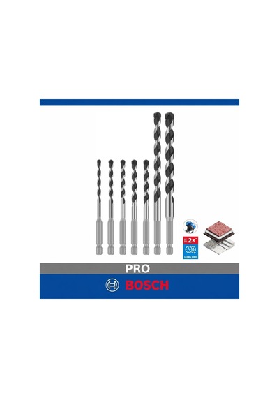 Bosch Pro Hex-5 7'li Beton Matkap Ucu Seti 4-10 Mm 2608707005
