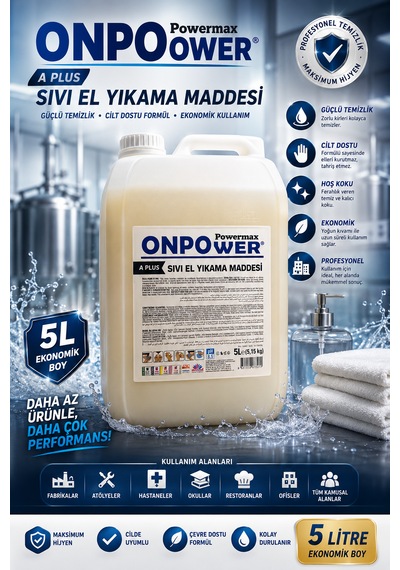 Powermax Onpower A Plus Sıvı El Yıkama Maddesi 5 L
