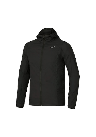 Mizuno Tech Light Hooded Jacket Erkek Yağmurluk Siyah Çok Renkli
