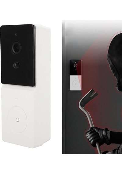 Tuya Destekli Wifi Akıllı Kapı Zili Kamerası 2 Yönlü Sesli İnterkom 140 Geniş Açılı Güvenlik