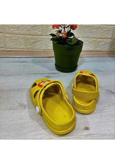 Da-ye 1001 P Sarı Önü Kapalı Yumuşacık Kaydırmaz Sandalet & Terlik 001