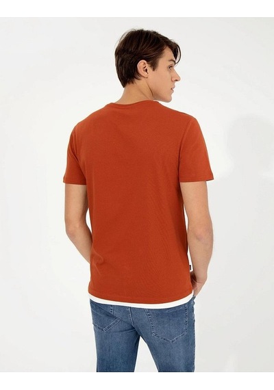 Pierre Cardin Bakır Slim Fit Bisiklet Yaka T-shirt Çok Renkli