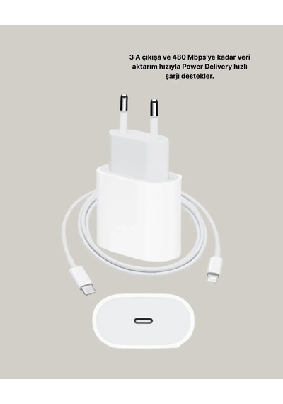 Lb İphone Ve İpad Uyumlu 20w Güvenli Usb-c Hızlı Şarj Adaptörü