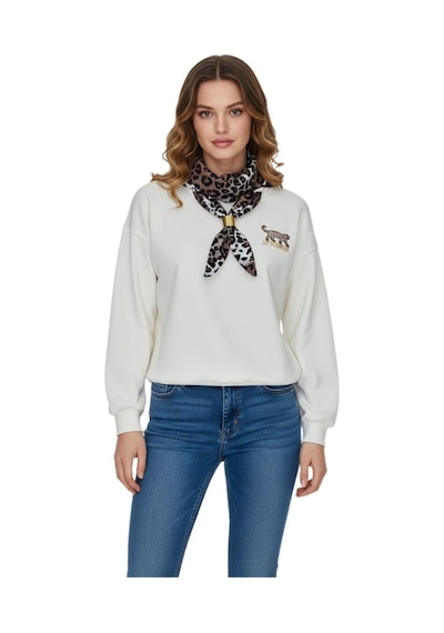 Baglan Kadın Spor Sıfıryaka Sweatshirt Fular Lı Bgl-st05062 Krem