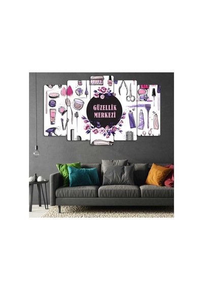 Kuaför Salonu - 5 Parçalı Tablo Görsel - 702504047 Görsel