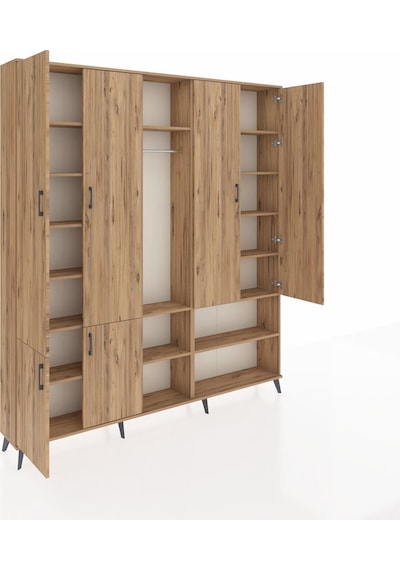 Arges Dolap 15 Raflı 5 Kapaklı Tek Askılı 220x30x243 Çam-çam/çam Atlas Çam/atlas Çam Arges Dolap 15 Raflı 5 Kapaklı Tek Askılı 220x30x243 Çam-çam/çam Atlas Çam/atlas Çam