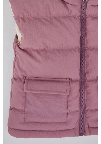 Benitto Kids Kapüşonlu Kız Bebek Çocuk Yelek 51305 Mor
