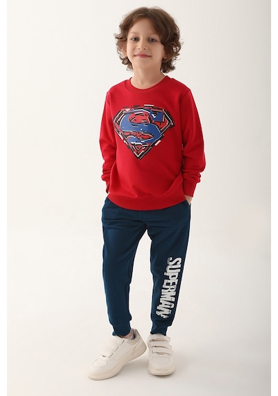 SuperMan L1623-3 Çocuk  Kırmızı Eşofman Takımı