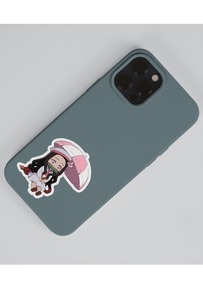 Demon Slayer-zenitsu Agatsuma-nezuko Kamado-2li Sticker Set Parlak Kağıt-süsleme Etiket-ds-29-30