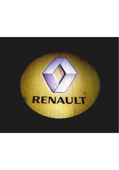 Renault Araçları Için Sarı Pilli Yapıştırmalı / Esafe Sensörlü Kapı Altı Led Logo / Projektör