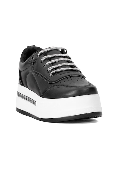 Elit Ysflt319c Kadın Klasik Sneaker Siyah - Beyaz Siyah - Beyaz