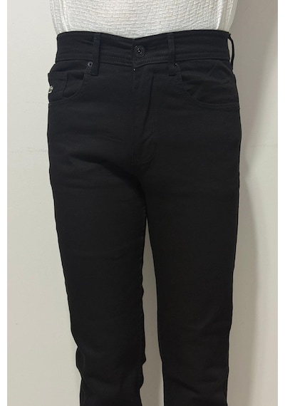 Hacker Denim Dmctekstil Erkek Siyah 1024 Yüksek Bel Rahat Kesim Boru Paça Jean Pantolon