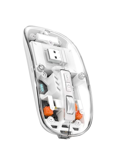 Sessiz Şeffaf Tasarım Zarif Ev Ofis Oyuncu Hem Bt Hem Dongle İle Kullanılabilir Mouse Beyaz Diğer