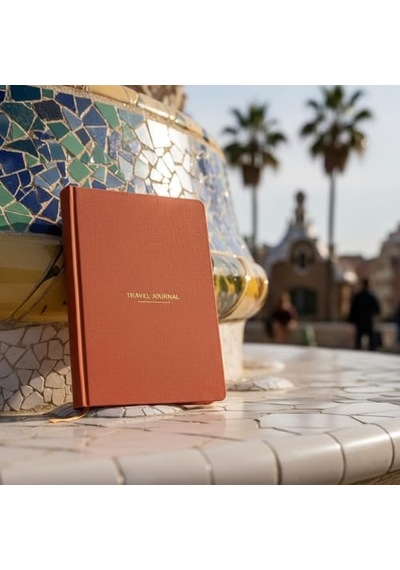 Travel Journal Sert Kapaklı Seyahat Günlüğü, A5 Boyutunda, Planlama &amp Anı Alanı Anı Defteri Kiremit Genel
