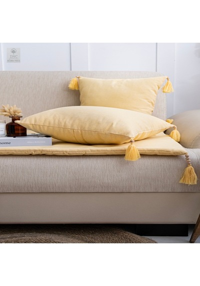 Premium Sarı Keten Evcil Hayvan Dostu Koltuk Pedi 80x180 Sarı