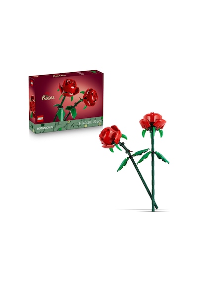 LEGO® Botanicals Gül 40460 – Yetişkinler için Uzunluğu Ayarlanabilen, 2 Gül İçeren Dekoratif Çiçek Modeli Yapım Seti (120 Parça)