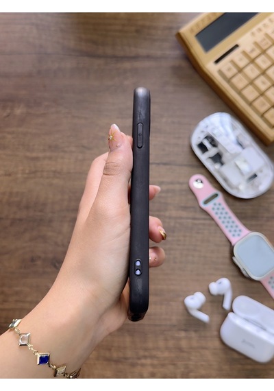 Apple iPhone 11 Uyumlu Premium Deri Dokulu Darbelere Karşı Dayanıklı Nazal Silikon Kılıf Siyah
