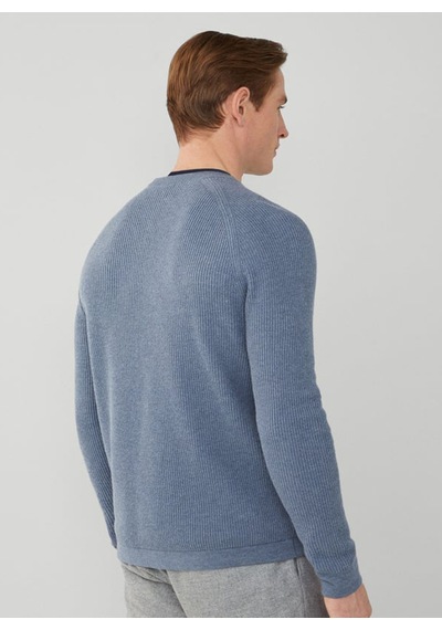 Hackett Mavi Erkek Bisiklet Slim Fit Kazak Hm703093