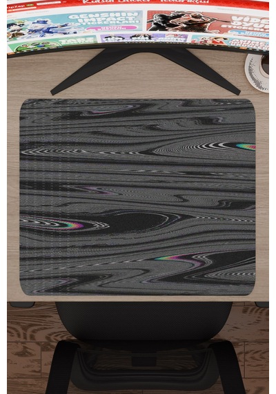 Glitch Kaymaz Dikişli Kauçuk Oyuncu Mousepad V2 - 48x40 Xl Gaming Mouse Pad Fare Altlığı