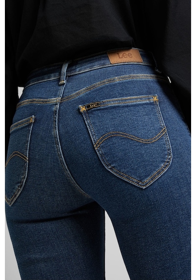 Lee Foreverfit Skinny Fit Dar Kesim Yüksek Bel Çok Dar Paça Lacivert Kadın Esnek Jean Denim Kot Pantolon L32SOVWD Lacivert