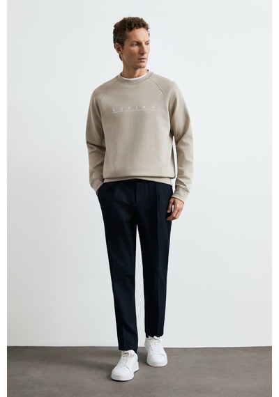 Lufian Cooper Erkek Sweatshirt Bej Bej 112030198100550
