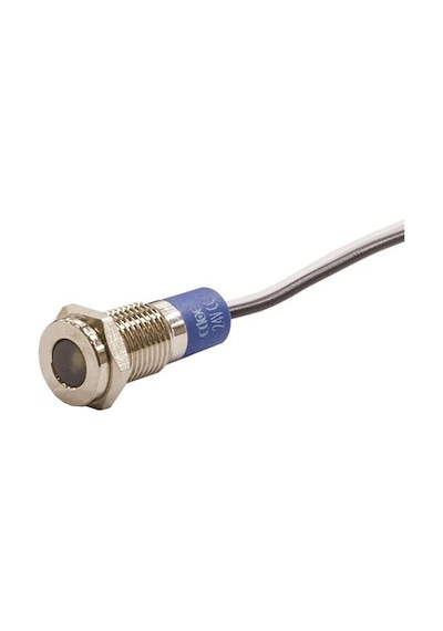 8.0Mm Metal Kablolu Sinyal Lambası Sarı Ip67 10V-30V