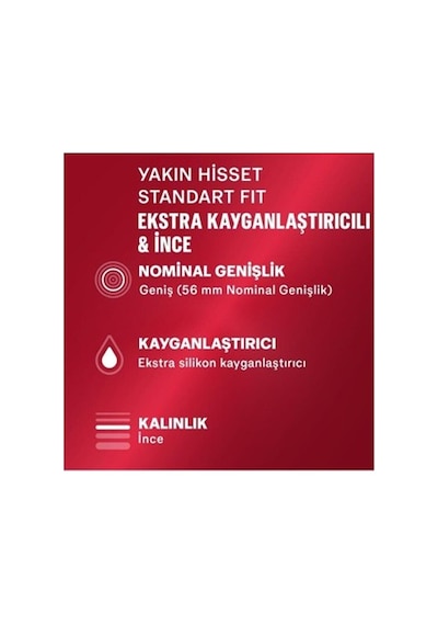 Durex Yakın Hisset Standart Fit Kayganlaştırıcılı Prezervatif 30 PKT.DUREX.091