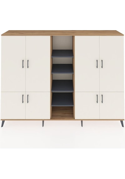 Hyperion Dolap 14 Raflı 8 Kapaklı 220x44x163 Çam-aytaşı/antrasit Çam-aytaşı/antrasit Hyperion Dolap 14 Raflı 8 Kapaklı 220x44x163 Çam-aytaşı/antrasit Çam-aytaşı/antrasit