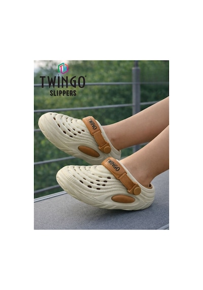Twingo Günlük Ortopedik Lux Eva Terlik Unisex Ekru